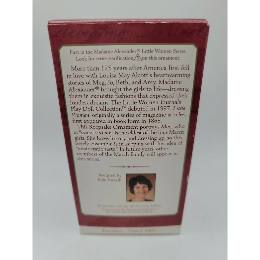 Hallmark Keepsake Ornament Madame Alexander Margaret Meg March Little Women 2001